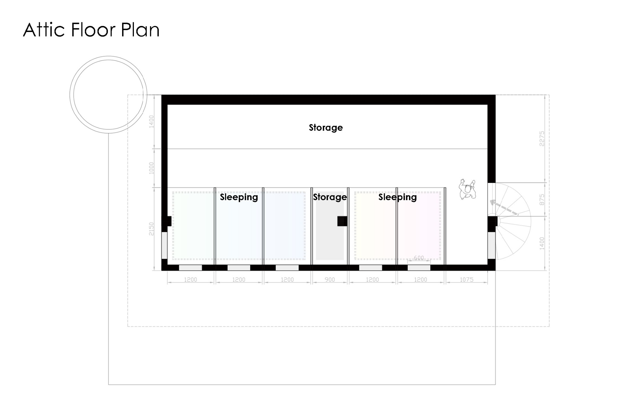 Attic floor plan