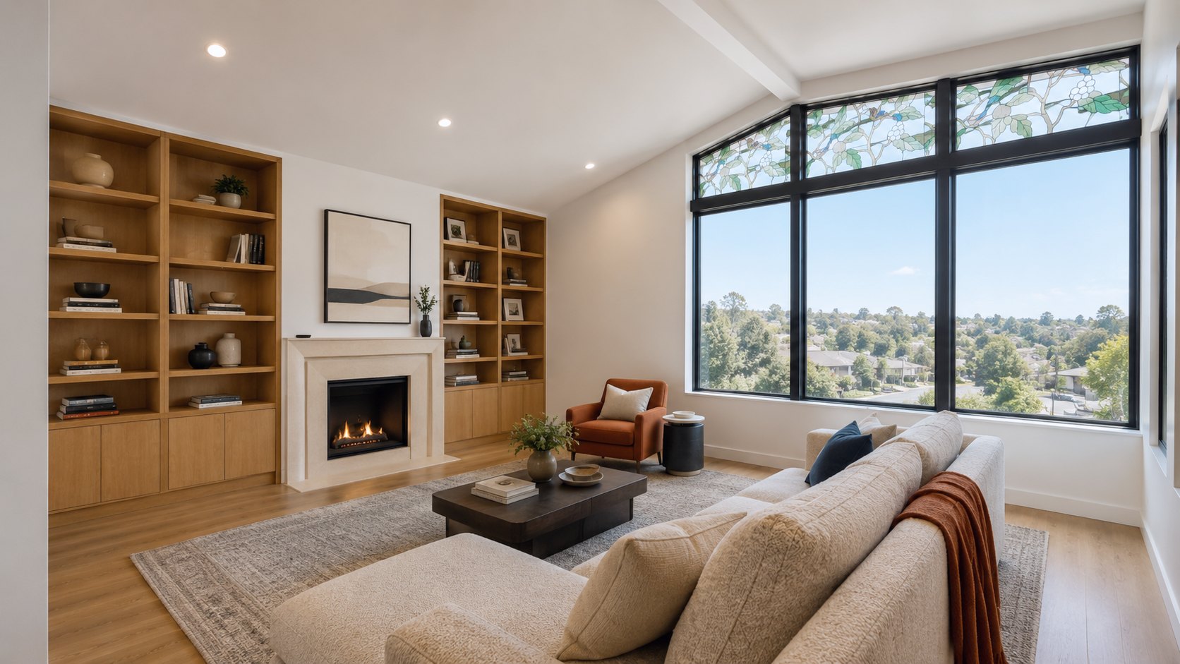 Living room with view